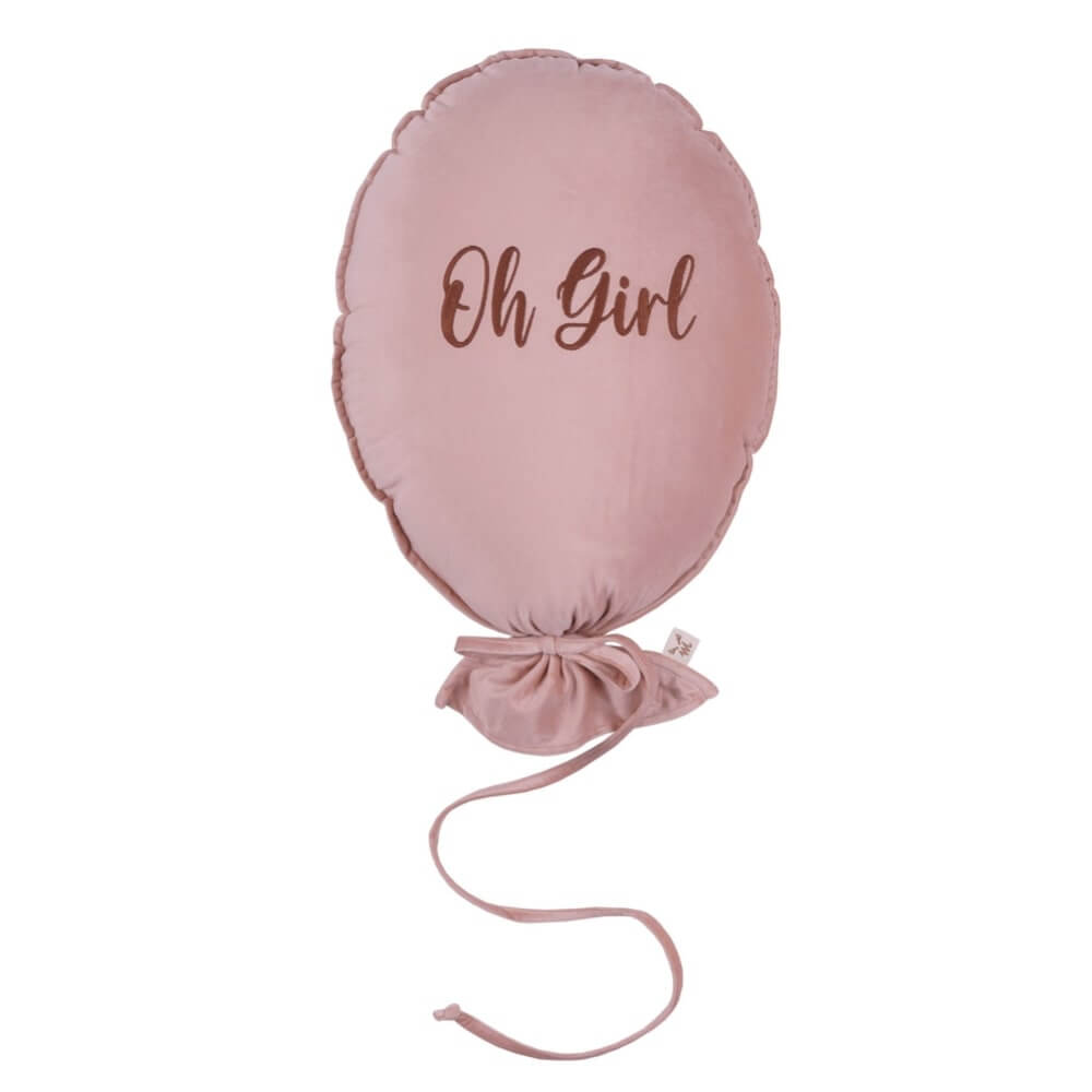 Ballon wanddecoratie roze velours – oh girl