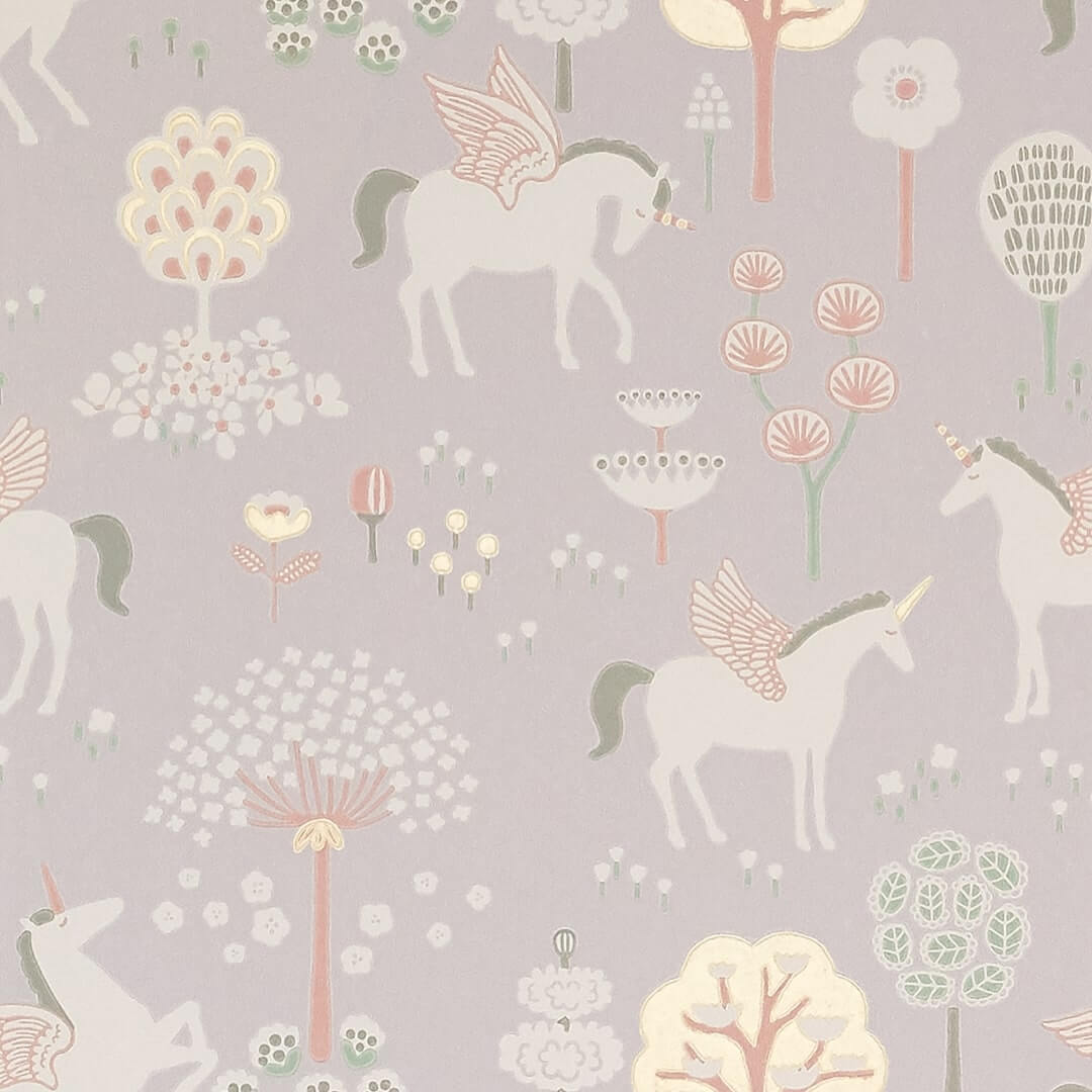 Behang – true unicorns lilac