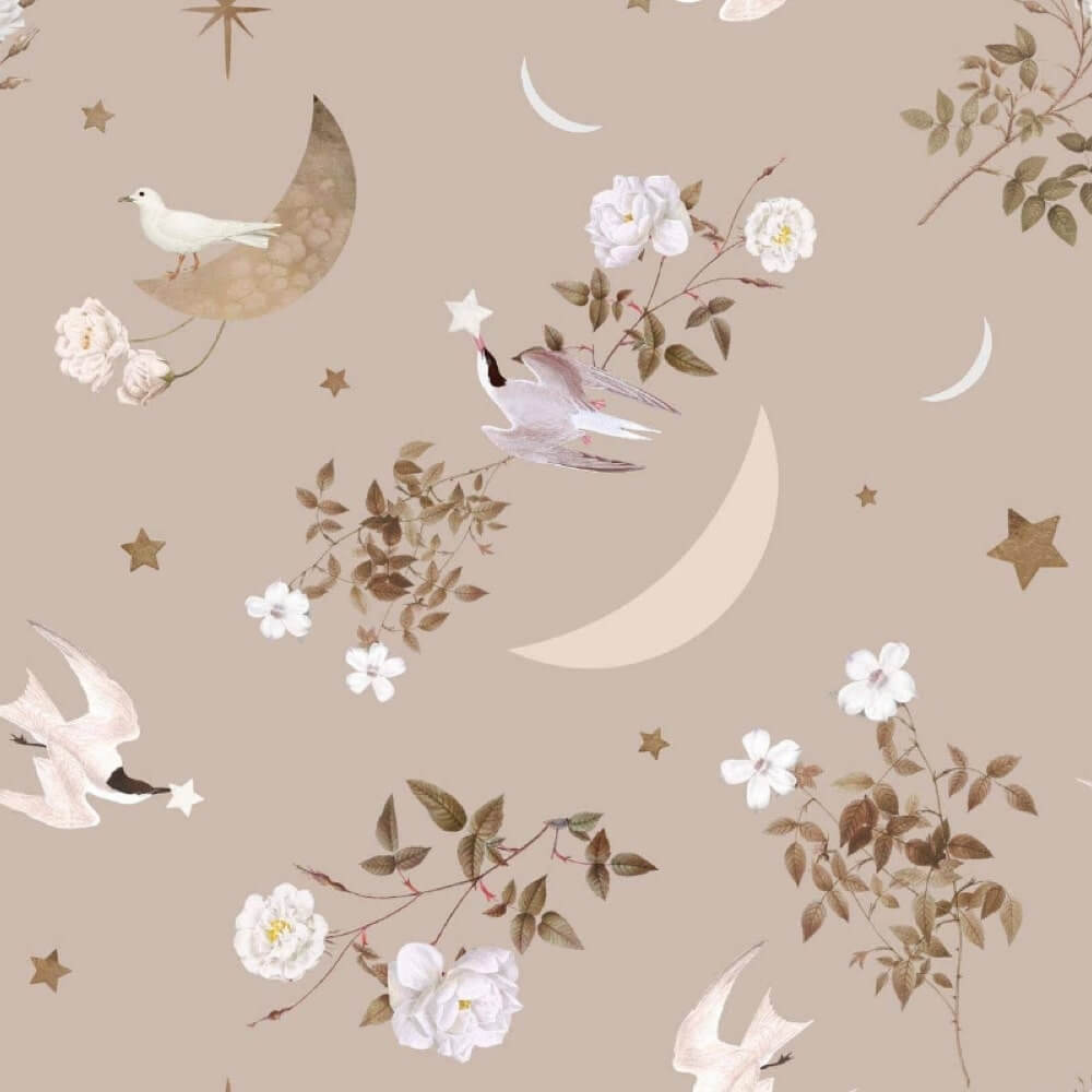 Behang – vogels in de nacht