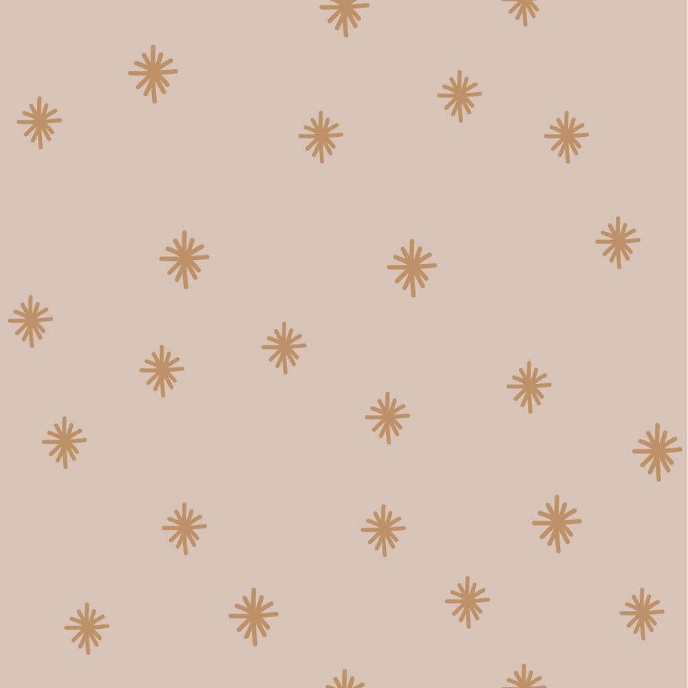 Behang – sterren beige roze/goud