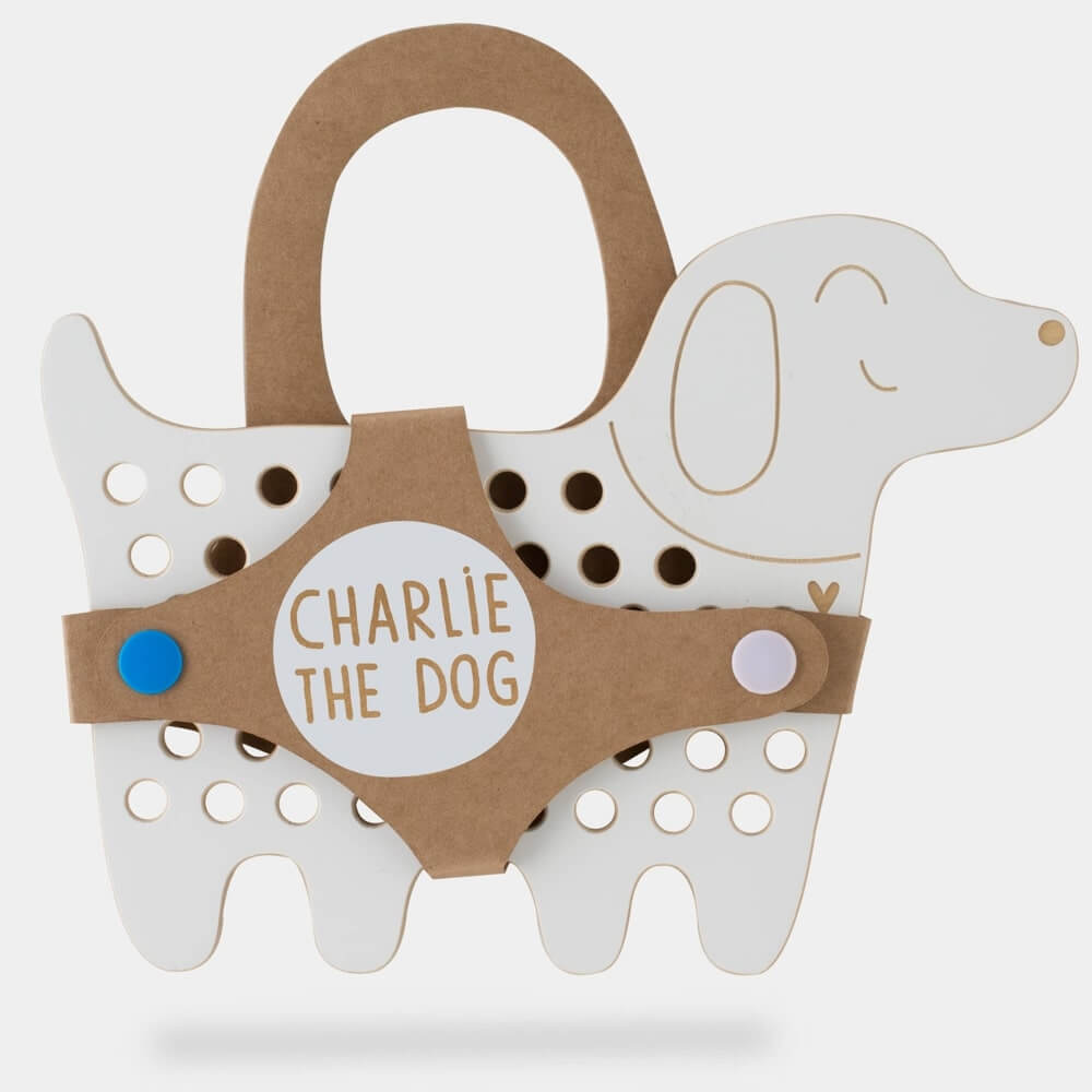 Montessori strik speelgoed “Charlie de hond”