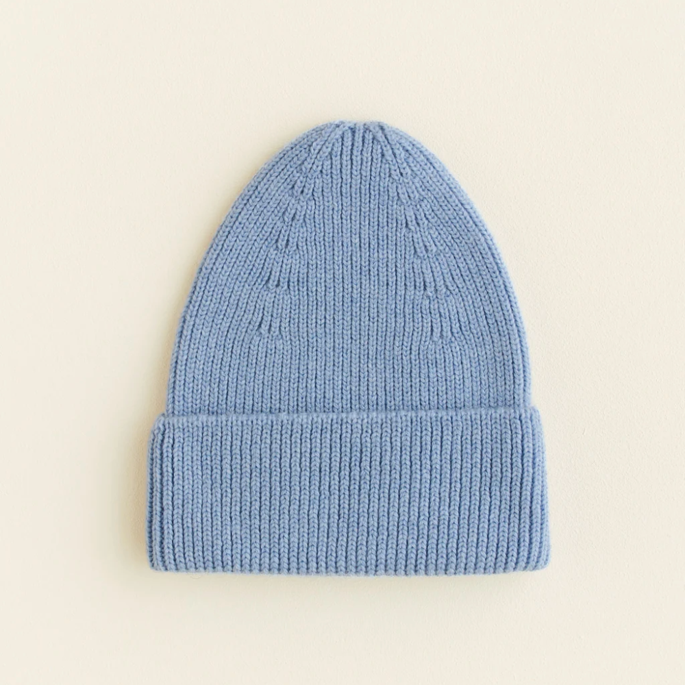 Beanie/muts Fonzie Kids Light Blue – Hvid