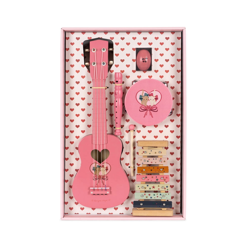 Muziekset bow kitty pink - Konges Slojd